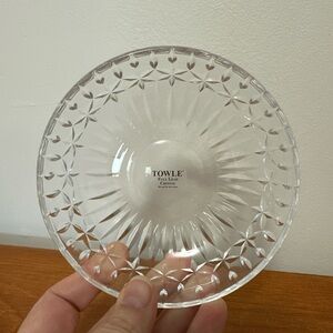 VINTAGE TOWLE FullLead Crystal Dish MadeIn Austria, candy dish accent bowl small